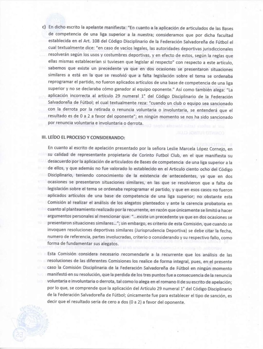Cd_Dragon_sv's tweet photo. Esta tarde recibimos el documento de la resolución final de parte de @fesfut_sv donde se ratifica la resolución de @LaSegundaSV de declarar ganador a C.D. DRAGÓN por marcador de 2 - 0 y adjudicar los 3️⃣ puntos en disputa del partido suspendido por la fecha 3 vs Corinto F.C. https://t.co/8BicGviuyV