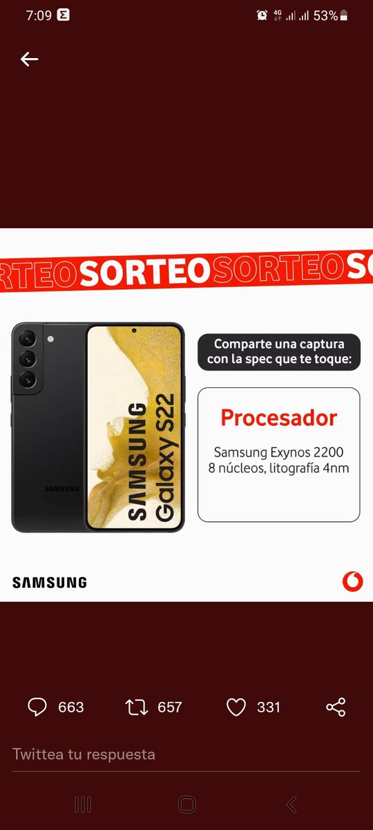 elefuma's tweet photo. @vodafone_es @SamsungEspana #GalaxyS22enVodafone https://t.co/QA0KV6bCS6