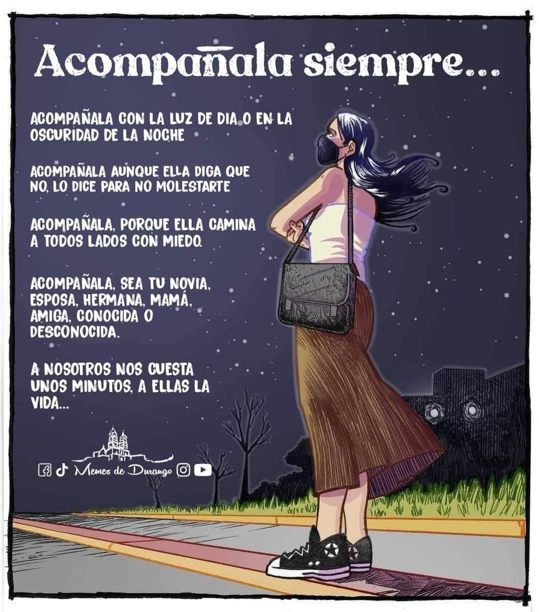 Temo por mi, por mi hija, mis hermanas, sobrinas, primas, tías.

Qué triste que por ser mujer tengamos que vivir con miedo.  
Vuela alto Debanhi.🕊️💜
#NiUnaMenos 
#NiUnaMas
