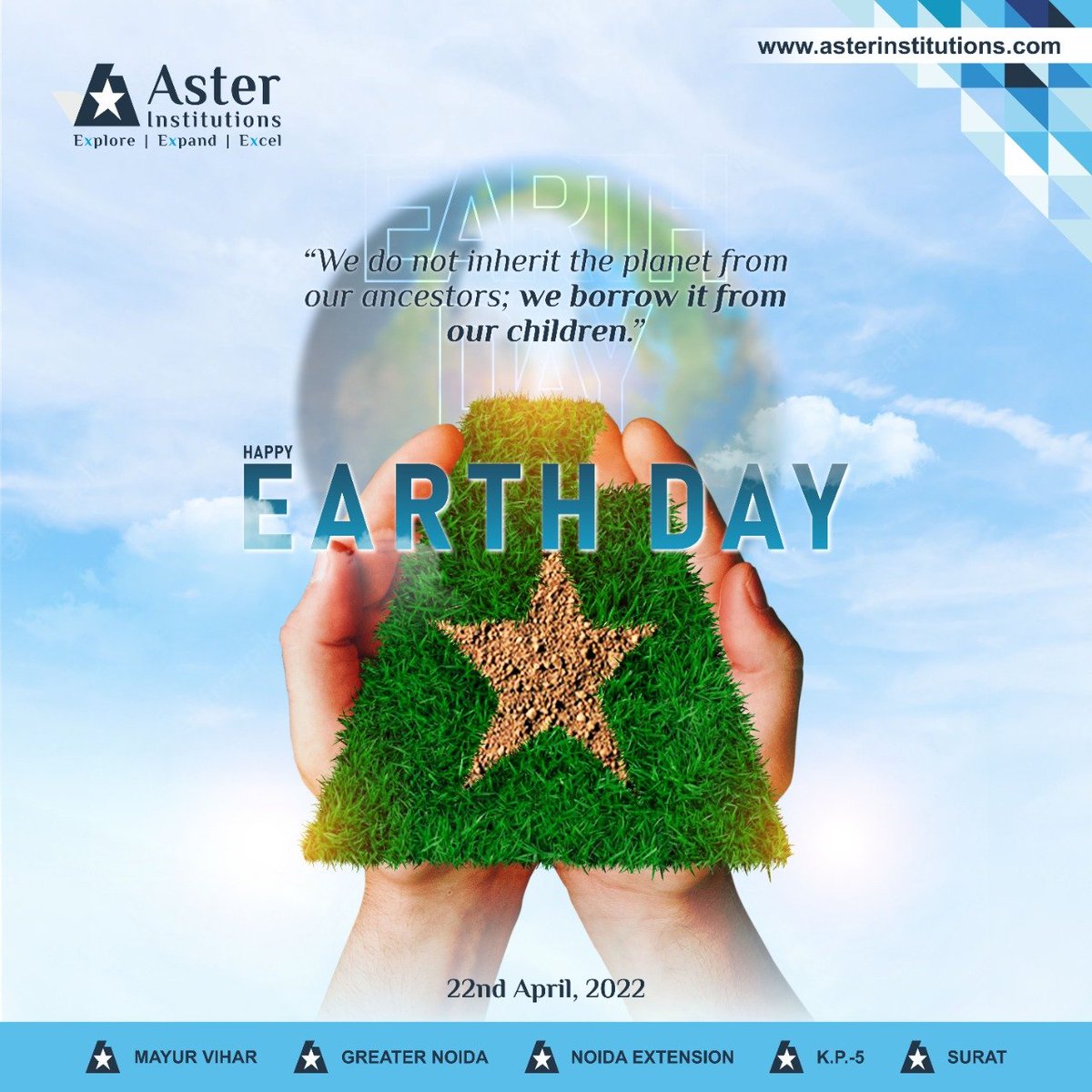 asterinstitutes's tweet photo. Earth Day 2022 !! #asterinstitutions #AsterPublicSchool #earth #motherearth  #earthday #awarness #saveearth #bestschools #delhincr #noidagram #greaternoida #asterians #suratcity #wlis https://t.co/CPm7rXaKUO