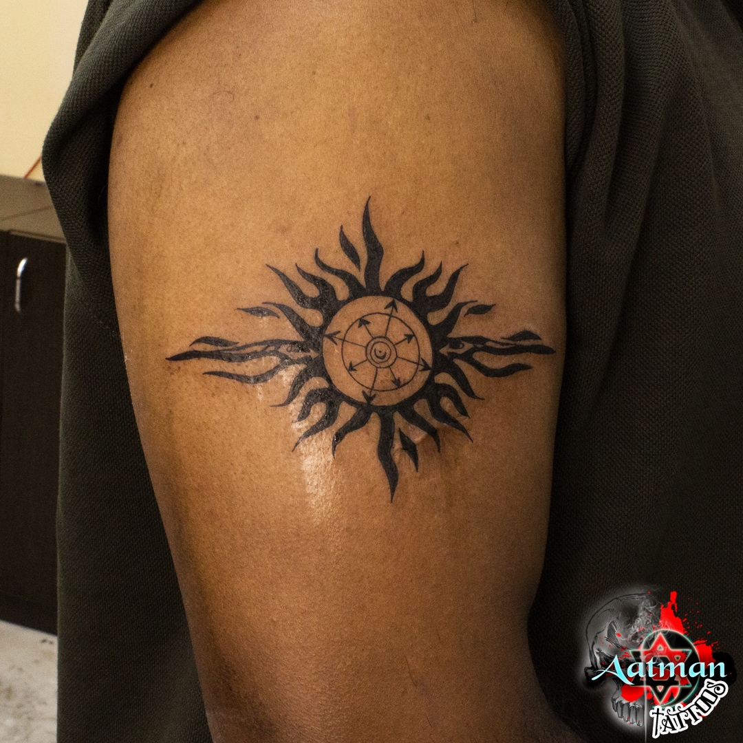 Tribal Sun Tattoo Ink Design Icon Stock Vector (Royalty Free) 1163366839 |  Shutterstock