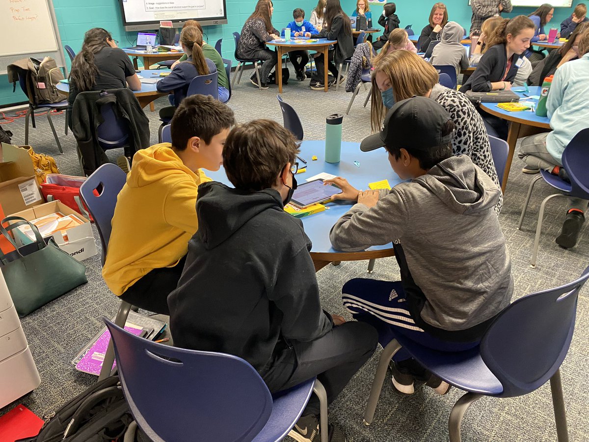 sewilkie's tweet photo. Stu/Tchr design teams grapple with What can students teach themselves? What can they learn from each other? What do they need to learn from us (“teachers”). How might this impact our lesson design? #Students as design partners in #learning #edchat #cpchat #learnoutloud #EmpowerEd https://t.co/I1mMDYVP74