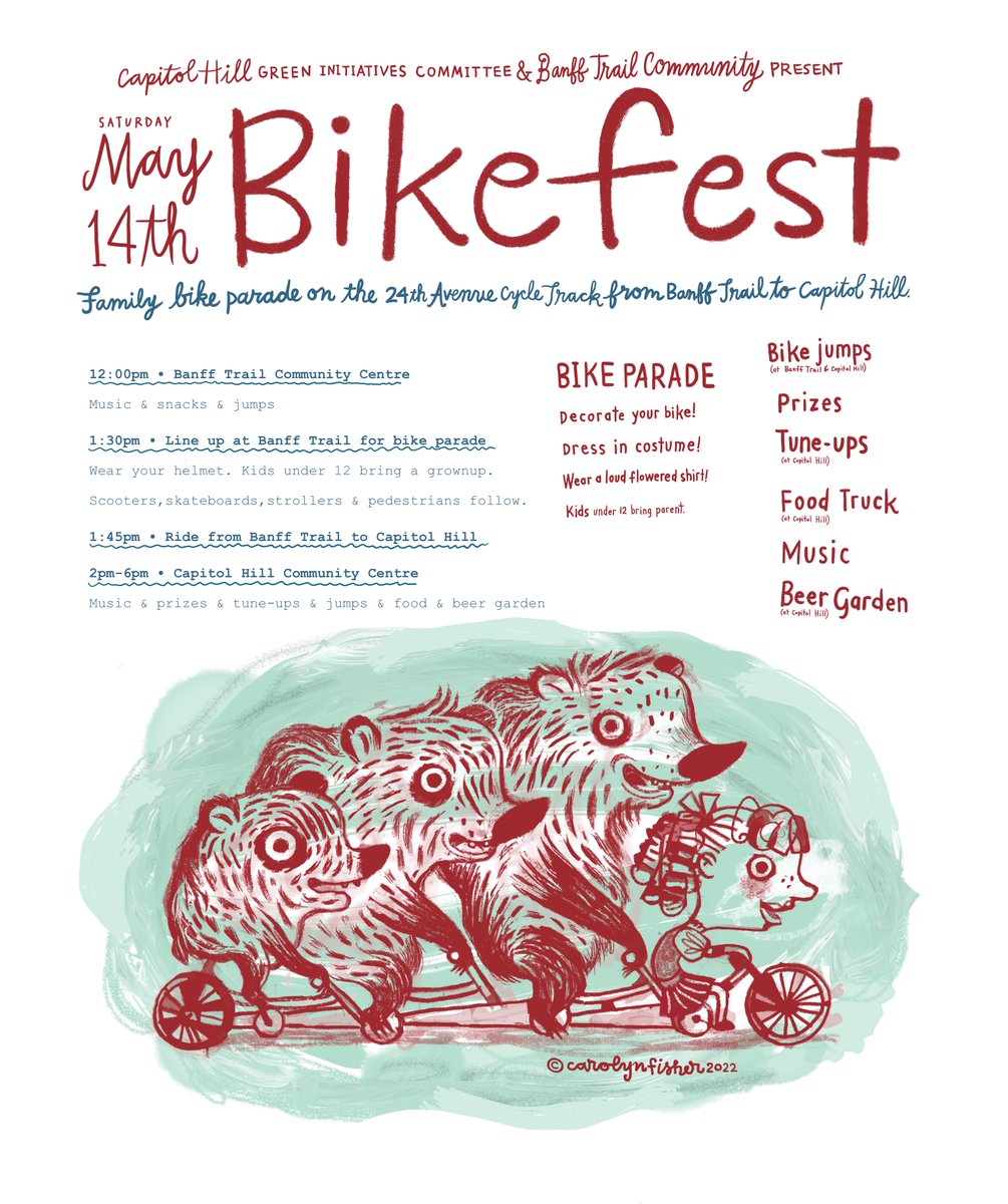 Are you ready to celebrate the opening of the new bike lanes on 24th AVE? We are with the help of our friends at the Capitol Hill CA.  Join the Bike Parade starting at noon on May 14th at the Banff Trail Community Association.  See below for more details. #BTCA #NWisthebest