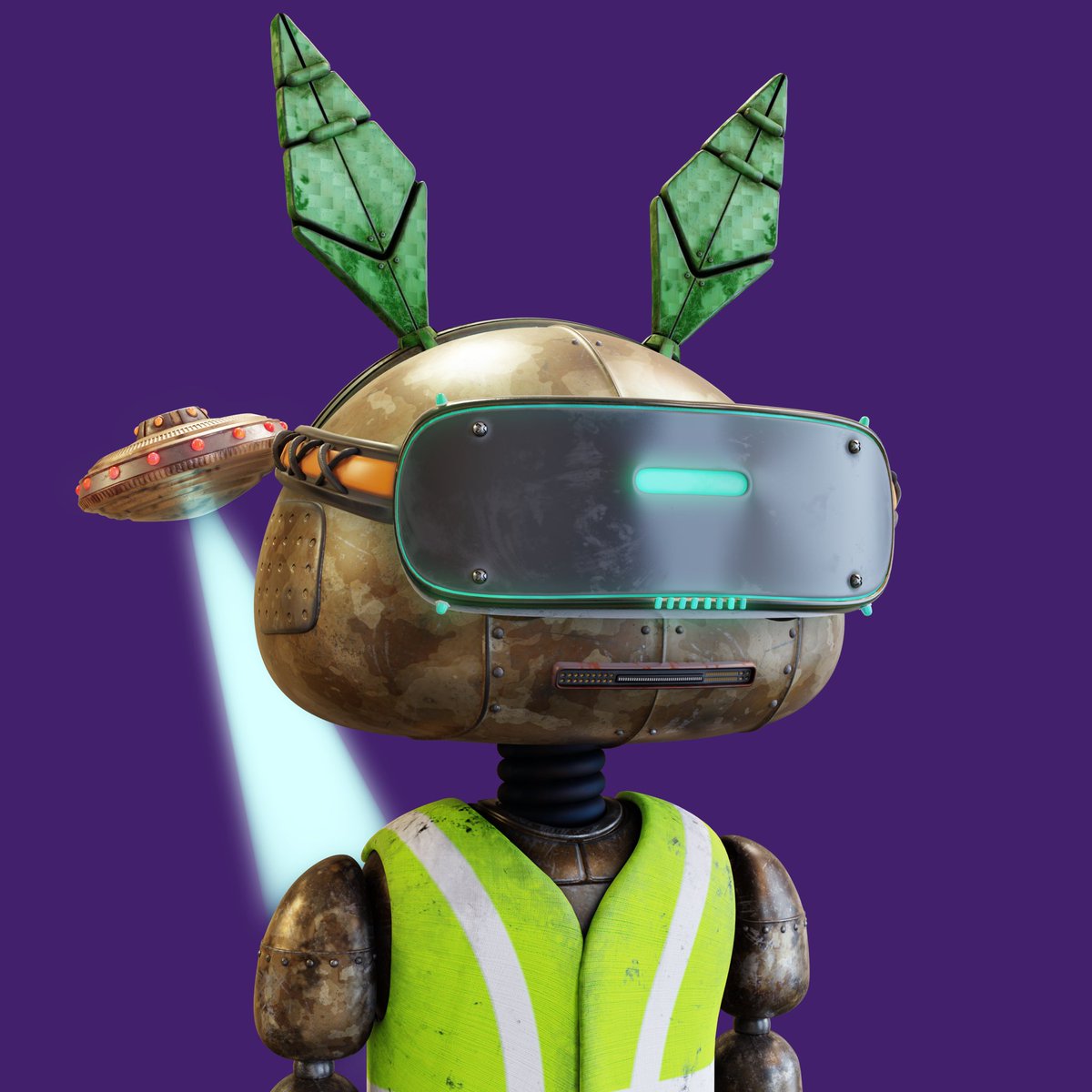 👤 Skin: Dusty
🥋 Outfit: High Vis Green
👀 Eyes: VR
👄 Mouth: Empty
🧢 Headset: Alien
🧹 Tool: Alien

🌟 Set: #AlienX2