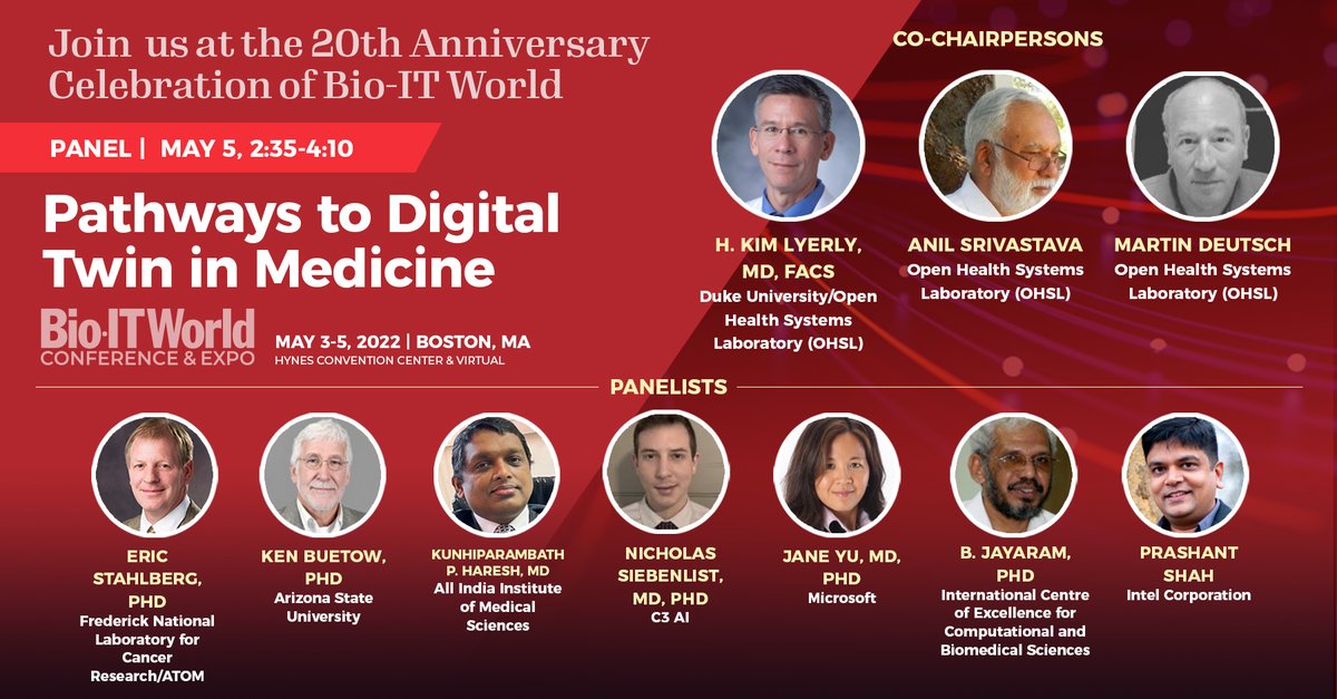 C_Crowninshield's tweet photo. Leading experts at the May 3-5 2022 Bio-IT Conference &amp; Expo discuss the cancer patient digital twin, a multi-institutional public-private technology initiative providing clinical decision support at the point of care to neuro oncology https://t.co/DAPIUBoIZT #BioIT22 @bioitworld https://t.co/WlUZ24fiW0