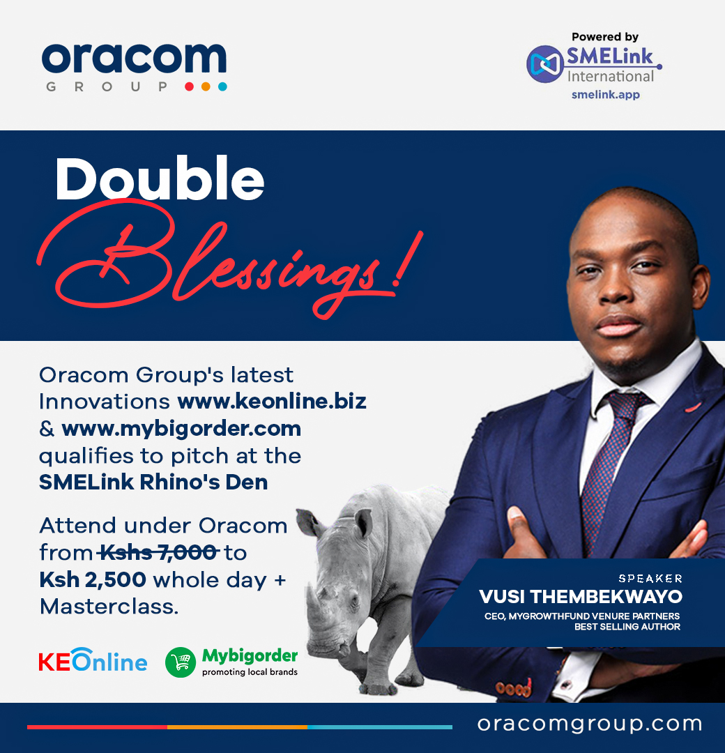 jumalphonce's tweet photo. Oracom Group's latest Innovations https://t.co/wJeoQQDyGA and https://t.co/qTheHyMP8T will be showcased at the #SMELinkConference Rhino's Den to Investors & Entrepreneurs including South Africa's serial Entrepreneur VUSI Thembekwayo. #SMELinkNairobi #SMELink2022 @VusiThembekwayo https://t.co/ZPkXxqy7w2