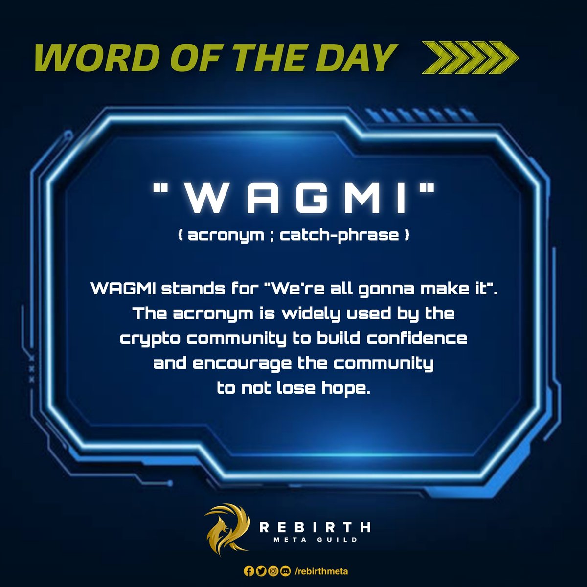 rebirthmeta's tweet photo. Times like this is really painful
Just want to remind everyone especially our guild members that we're all here through ups and downs β€οΈ
RMG is here to stay
WAGMI! πͺπ
#RebirthMetaGuild
#WeRMG
#WAGMI https://t.co/47LyZzzB38