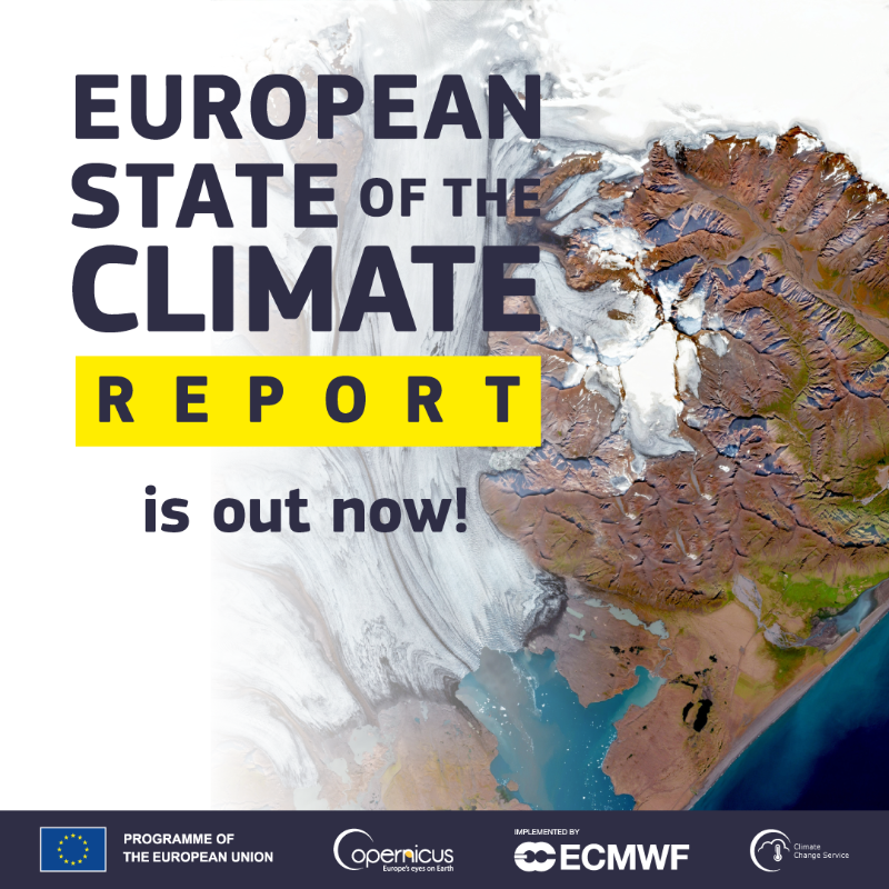 CopernicusECMWF's tweet photo. 🌍 The #CopernicusClimate Change Service's report on the European State of the Climate for 2021 has just been released!  
#C3S puts last year's climatic conditions into context with long-term trends.

#EarthDay #EarthDay2022
 
Explore the #ESOTC ➡ https://t.co/3M2k3iXEdL