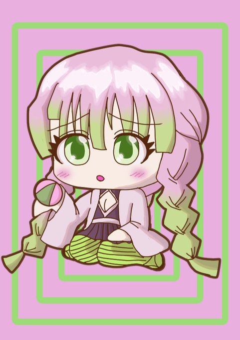 はりねずこさんがTwitterに投稿した甘露寺蜜璃(鬼滅の刃)のイラスト。