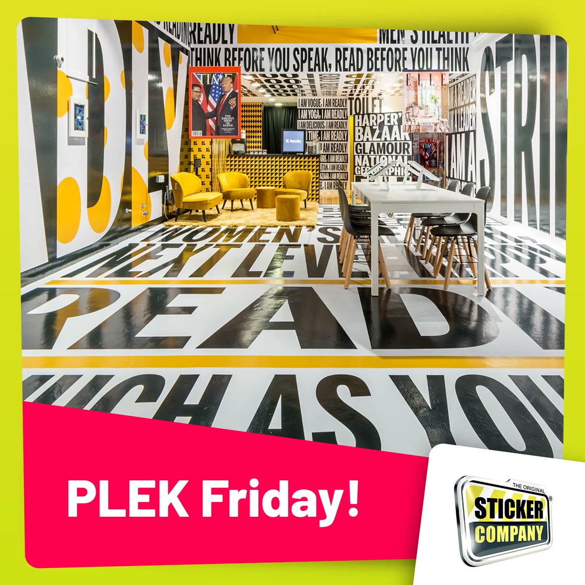 Kun je teveel stickers hebben? Nee hoor! 
Zeker niet op onze PLEK Friday, de dag waarop we je onze gave stickerprojecten laten zien. Zoals dit pareltje. Wat heel goed laat zien dat je met wat mooie stickers een ruimte volledig kunt aankleden en kunt transformeren.  #plekfriday