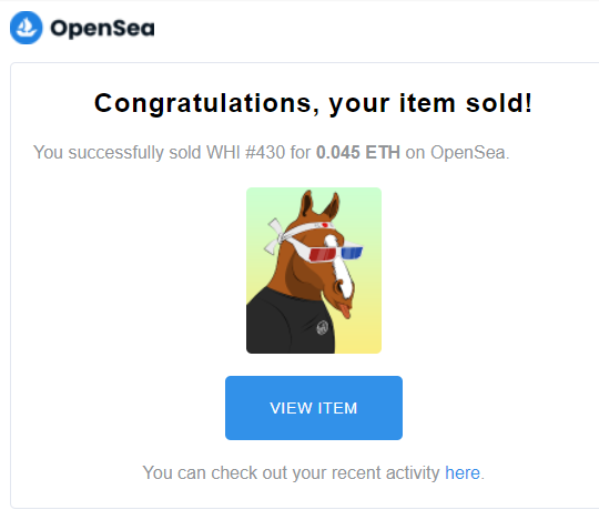 WildHorseIslan1's tweet photo. 🔥Primer #WHI vendido!!. Muchas gracias! https://t.co/y2fp4VaOdT