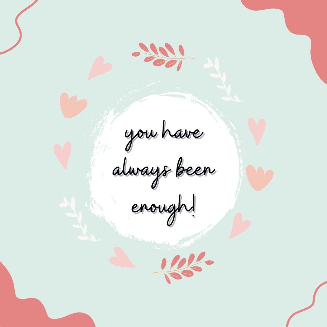 hypnolou's tweet photo. Leaving this here for whoever might need it today.

You are enough.

You always have been.

Love, Lou xx https://t.co/tBCCp4Ed95