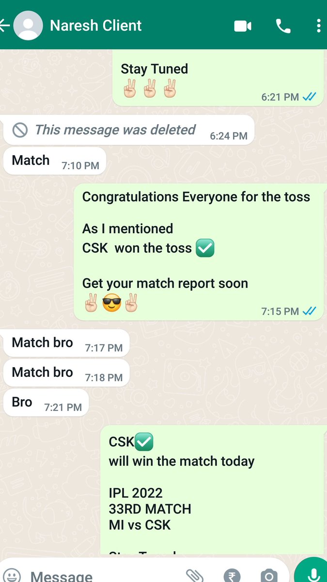 AskMeReport's tweet photo. Congratulations Everyone 

Hope recovered ur yesterday money 
🤝🏻

As I mentioned 
CSK won the toss ✅
CSK won the match ✅

10p Jockpot match
As I told u guys

Many more to come 
Next 4 matches are guaranteed reports 
Play well

#iplprediction 
#TATAIPL2022 https://t.co/KRMhcfKpnT