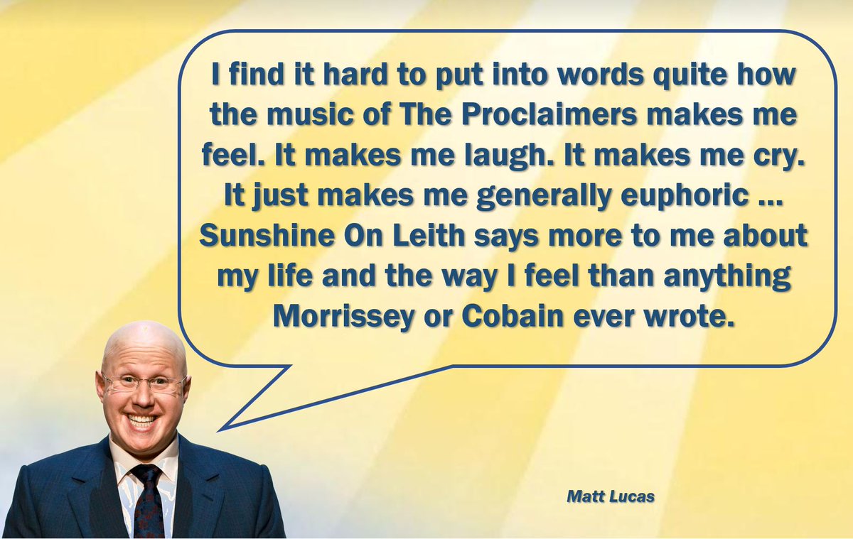 GreenRoom52's tweet photo. Not sure if you'll like the music of @The_Proclaimers featured in Sunshine on Leith?

This is what @RealMattLucas
and @David_Tennant think... https://t.co/nAMl2AoGa1