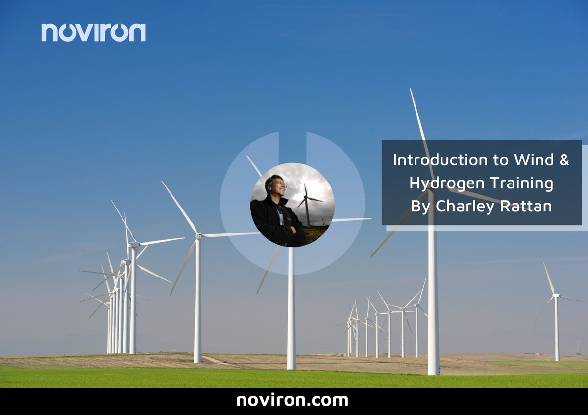 NovironTraining's tweet photo. Introduction to Wind &amp; Hydrogen Training by Charley Rattan - This will give you an in-depth knowledge of the key challenges &amp; opportunities linked with wind &amp; hydrogen plus more! https://t.co/ujlKa586bq #windenergy #hydrogenpower #windturbine #renewables #renewableenergy https://t.co/aprveJgKzR