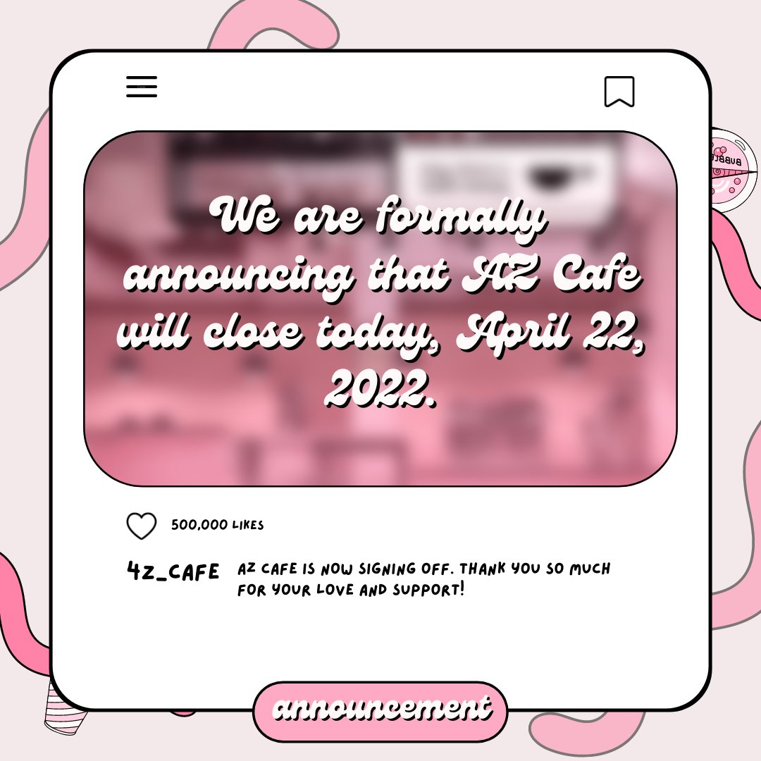 ⠀⠀ ⠀
Knock! Knock!

Announcement from AZ Cafe!

⠀⠀ ⠀