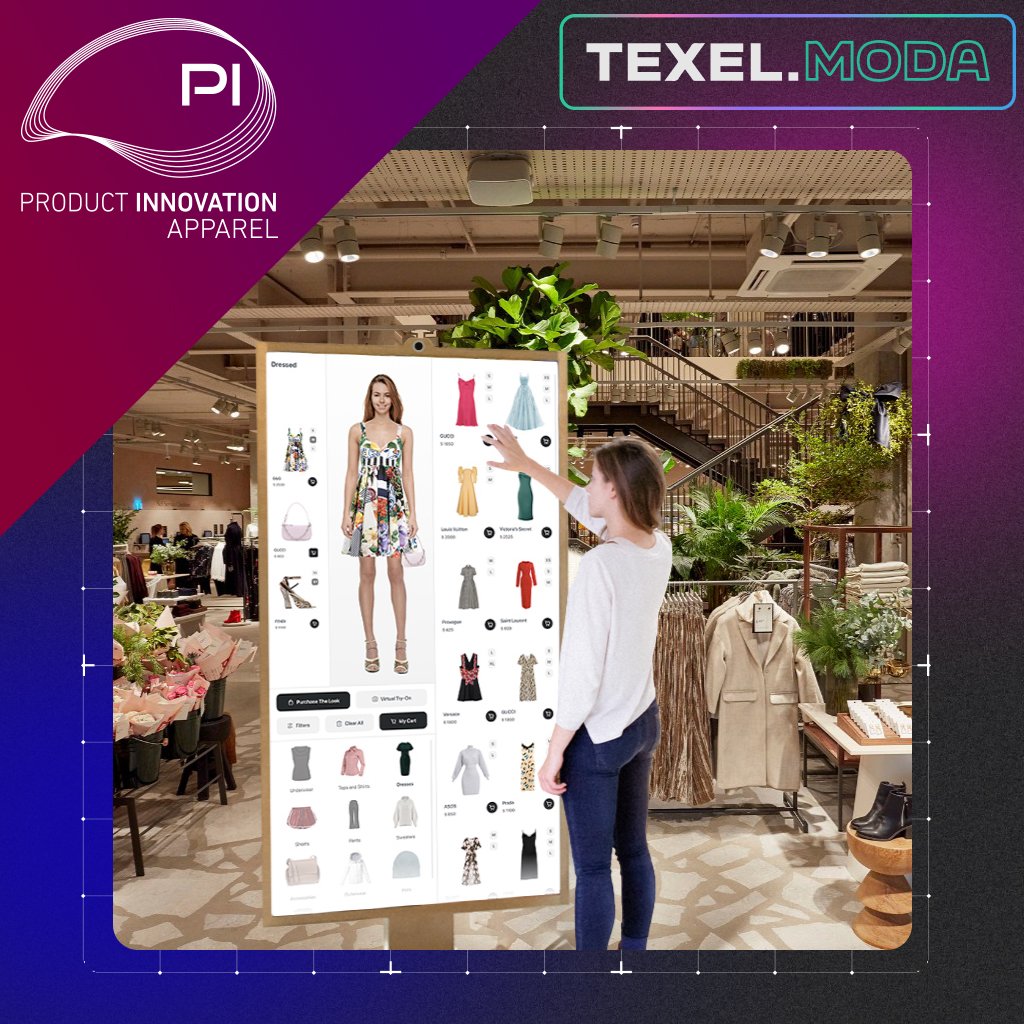 texelinc's tweet photo. Already next week https://t.co/jgYAjoOOPp is travelling to Amsterdam to present our newest tech that is transforming the fashion retail experience to phygital with the power of AI. Come and try out our Smart Mirror with virtual try-on solution at PI Apparel 2022, April 25-26! https://t.co/6i4M1QqzHf