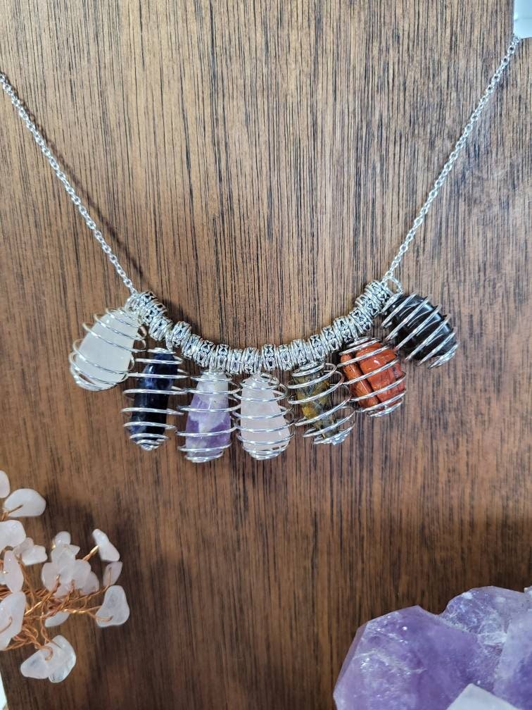 Excited to share the latest addition to my #etsy shop: 7 Chakra Healing Crystal Handmade Necklace #chakranecklace
#MHHSBD
#harmonyandbalance etsy.me/3xHlU2F