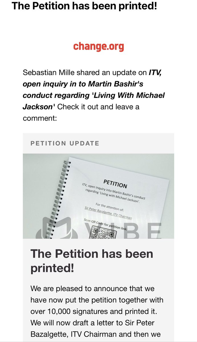 chisengamusic's tweet image. How many of you remember me pushing for a @michaeljackson petition for his estate to get justice against #MartinBashir? Well, we have progress.
Check it out: