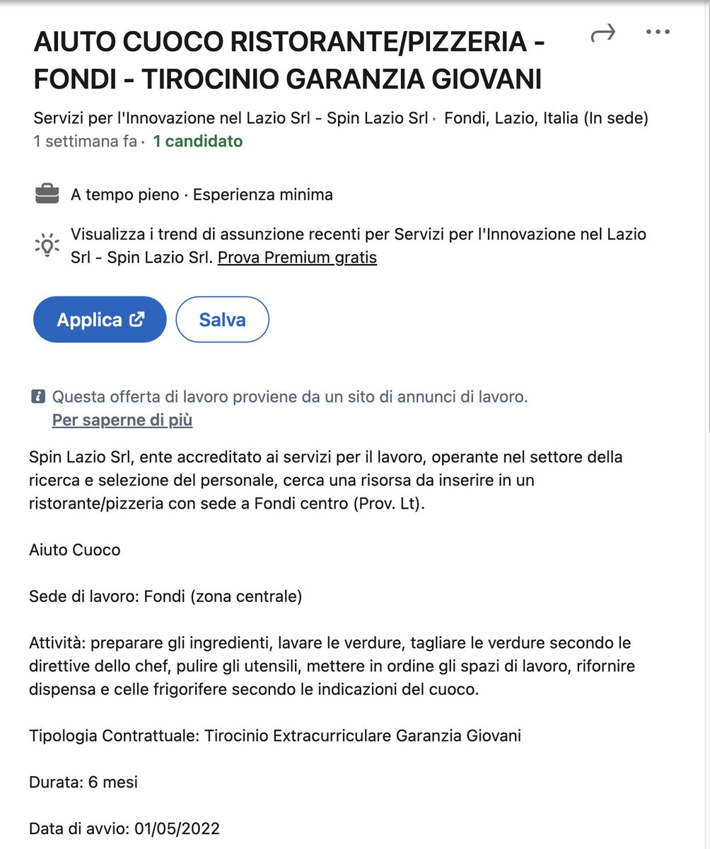 MicheTiraboschi's tweet photo. Bello sapere che qualcuno sta scrivendo un libro su giovani &amp; lavoro facendo (anche) sondaggi su @Twitter. 
Ma perché non partire dalle offerte del programma "Garanzia giovani" che fotografano molto bene la situazione (incentivata da fondi pubblici) nella indifferenza generale? https://t.co/Jcvg5KCv0j