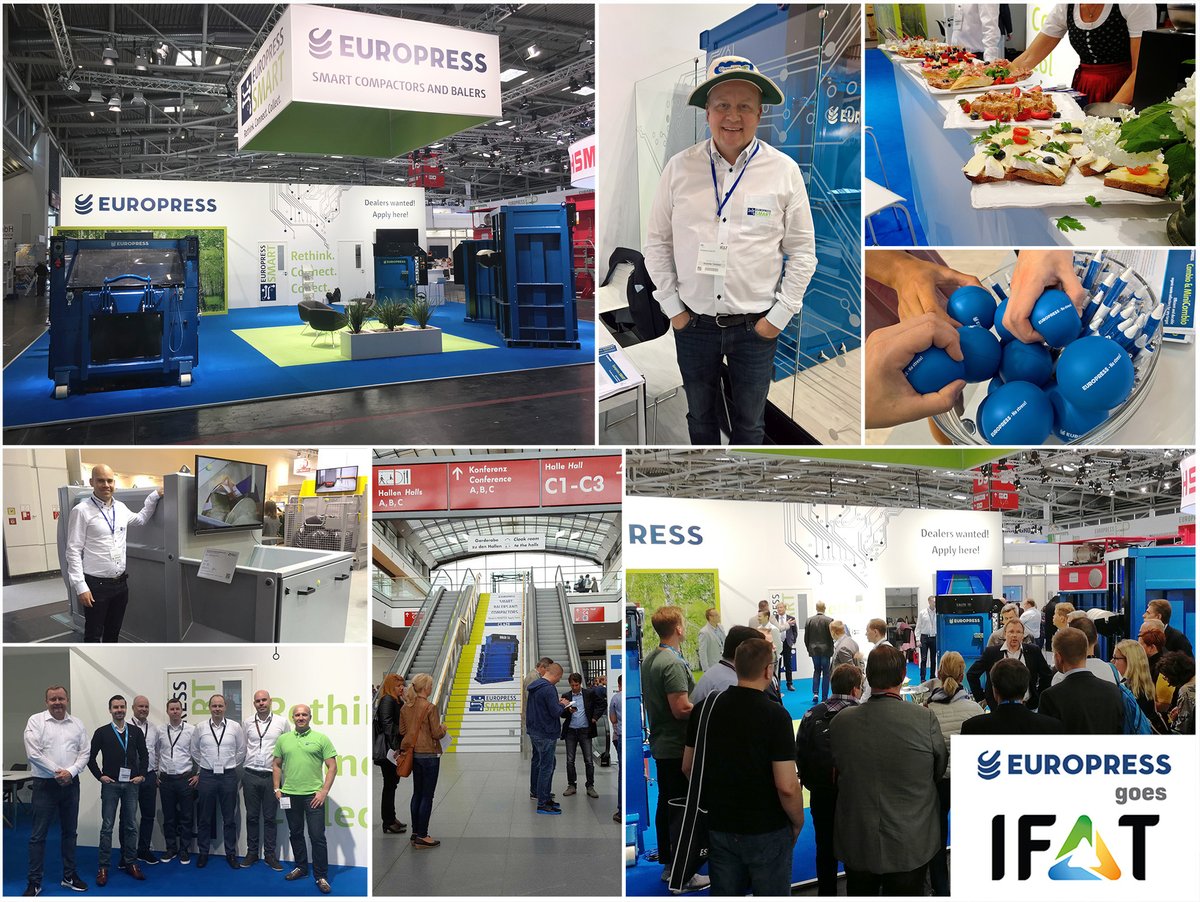 Enjoy some memories from IFAT 2016 &amp; 2018
...and visit our BOOTH B5.151/250  
@IFAT München, 30.5. – 3.6.2022
#wastemanagement #ifat #europresssmart #EUROPRESSgoesIFAT