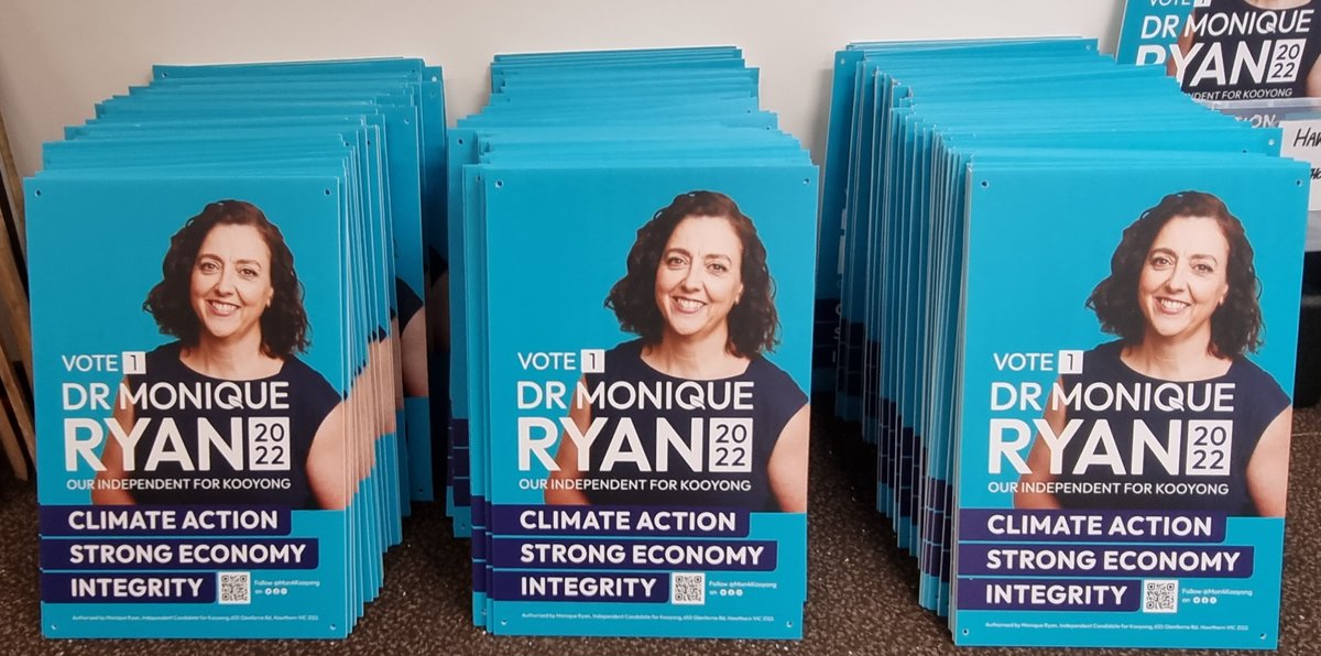 Mon4Kooyong's tweet photo. Our new corflutes arrived yesterday.
https://t.co/5r1uKJ5lBq
Put up a corflute and let your neighbours know that you want a Federal ICAC and an economy strengthened by real climate action.
#auspol #mon4kooyong #KooyongVotes https://t.co/UmtggMc1En