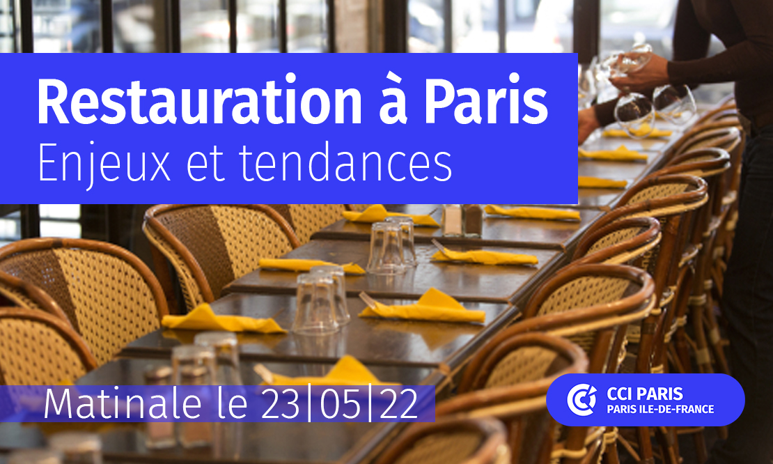 [SAVE THE DATE] #Restauration à Paris 🍽 Enjeux et tendances ⚡
🚩 Participez à la prochaine matinale <a href="/CCI_75/">CCI Paris</a> 
📌 Au programme : enquête, experts inspirants et solutions innovantes !
📆 Lundi 23 mai 2022
👉 S'inscrire cciparisidf.fr/restaurationpa…
Avec <a href="/TheFork_France/">TheFork_fr</a> <a href="/Equiphotelparis/">EquipHotel Paris</a>
