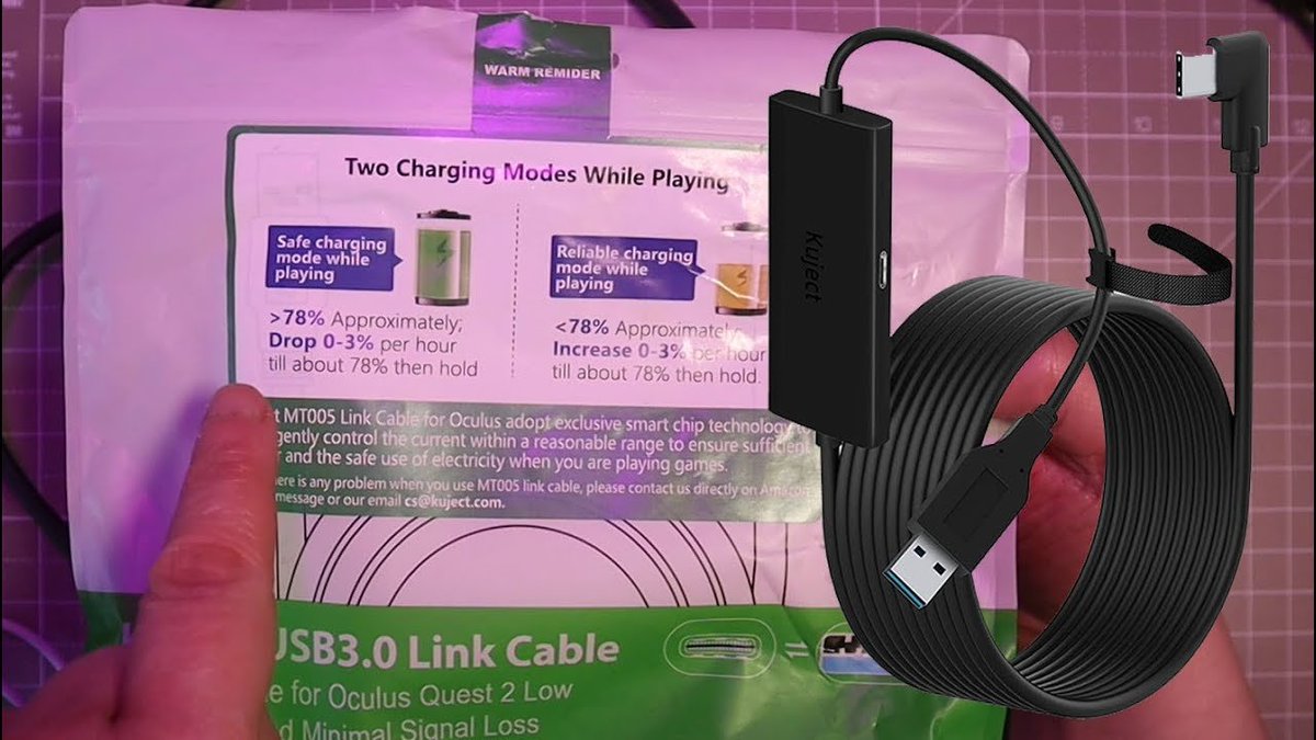 30minV's tweet photo. AT LAST, A LINK CABLE THAT KEEPS YOUR QUEST 2 CHARGED FOR PC VR GAMING! Never run out of juice!!! #vr #VirtualReality #MetaQuest2 #Quest2 #Kuject
https://t.co/jxzaTH1mNQ https://t.co/eFIwbgWcar