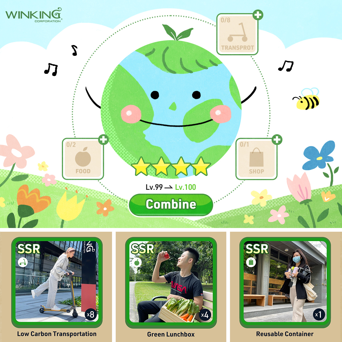 WinkingStudios's tweet photo. Winking encourages our employees and others to practice green living by making more sustainable choices for the environment. 

Let's heal our planet by starting the🌎 Earth Recovering Project!

#WinkingCorp #EarthDay https://t.co/atGQf5Ly6F