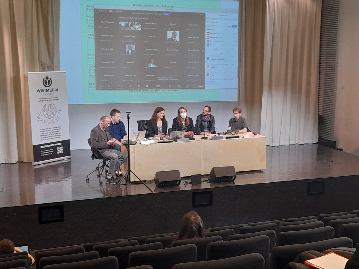 Wikimedia_Fr's tweet image. Mot d&apos;introduction de la présidente de Wikimedia France @capucine_marin à #Contribuling qui rappelle l&apos;engagement des projets Wikimedia en faveur de la diversité linguistique.