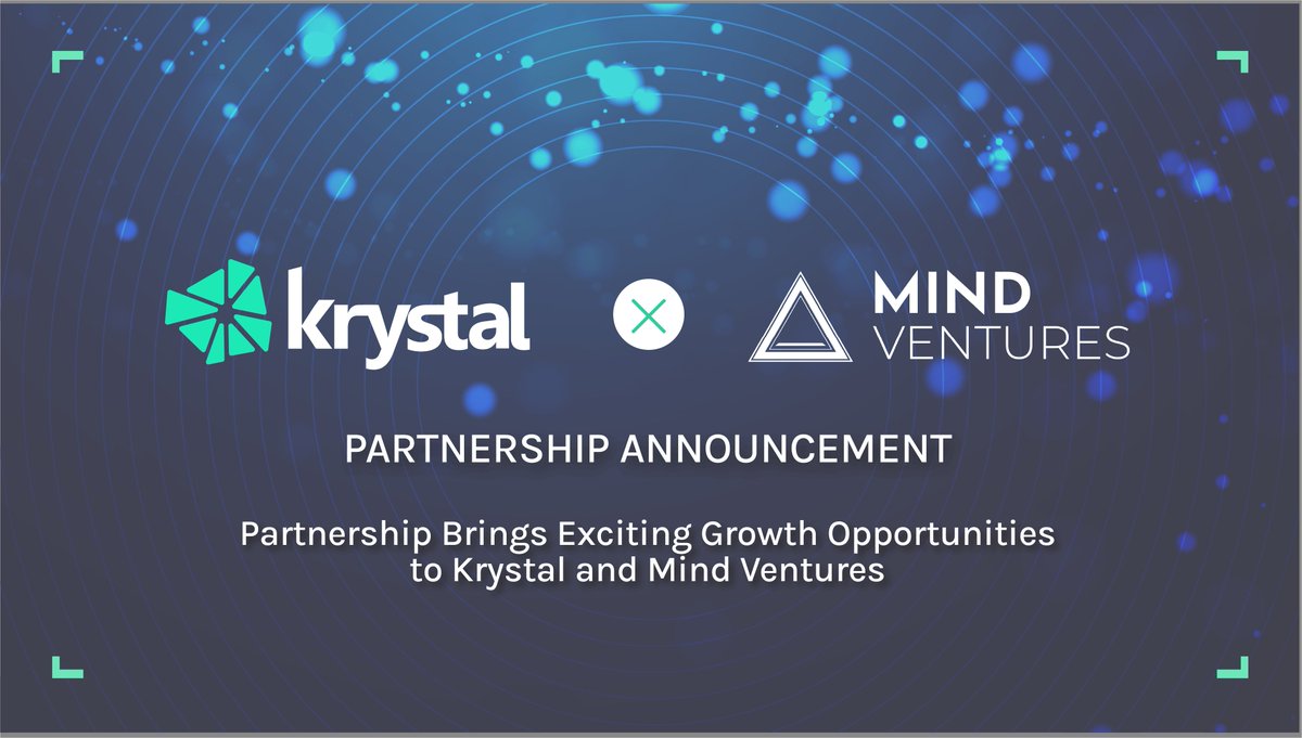 Krystal is excited to announce our latest partnership with <a href="/mindventures_vc/">Mind Ventures</a> 🚀

We look forward to cooperating with Mind Ventures - a media organization with a strong social media, press and influencer presence. Stay tuned for future updates!😊

Read more: blog.krystal.app/krystal-announ…