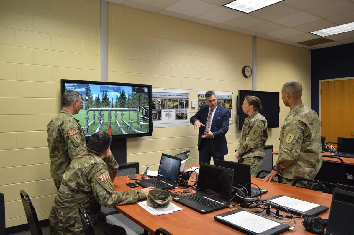 Petroleum and Water Department (PWD) (@qms_pwd) on Twitter photo Today the Petroleum and Water Department had the honor of hosting BG Knell, the 1ID DCG-S. BG Knell received a demonstration on various virtual training tools such as the virtual reality for MFS-TRM, PQAS-E, and 3K ROWPU.
<a href="/TedMartin1775/">Ted Martin</a>
<a href="/QMS_Commandant/">56th Quartermaster General</a>
<a href="/TRADOC/">U.S. Army TRADOC</a>
<a href="/SCoE_CASCOM/">U.S. Army CASCOM</a> Today the Petroleum and Water Department had the honor of hosting BG Knell, the 1ID DCG-S. BG Knell received a demonstration on various virtual training tools such as the virtual reality for MFS-TRM, PQAS-E, and 3K ROWPU.
<a href="/TedMartin1775/">Ted Martin</a>
<a href="/QMS_Commandant/">56th Quartermaster General</a>
<a href="/TRADOC/">U.S. Army TRADOC</a>
<a href="/SCoE_CASCOM/">U.S. Army CASCOM</a>