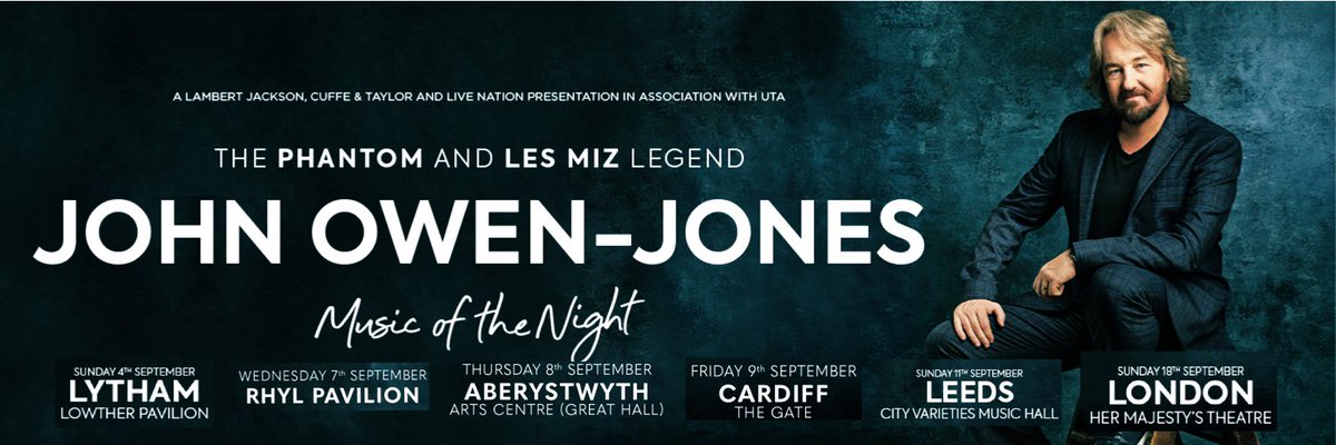 I’m touring the UK with my solo show in September. Dates in Lytham, Rhyl, Aberystwyth, Cardiff, Leeds and London. Book here: johnowenjones.com/live