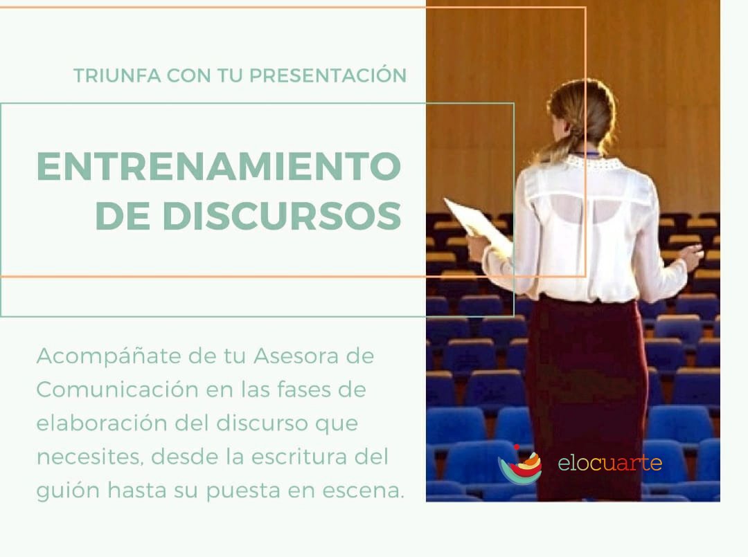 Entrena tu discurso con tu propia Asesora de Comunicación y ten la tranquilidad y la confianza de que todo va a salir como deseas.

👉Solicita tu sesión de diagnóstico gratuita en silvia.segovia@elocuarte.es 😉 

🎯Metodología Elocuarte

#entrenamientodediscursos