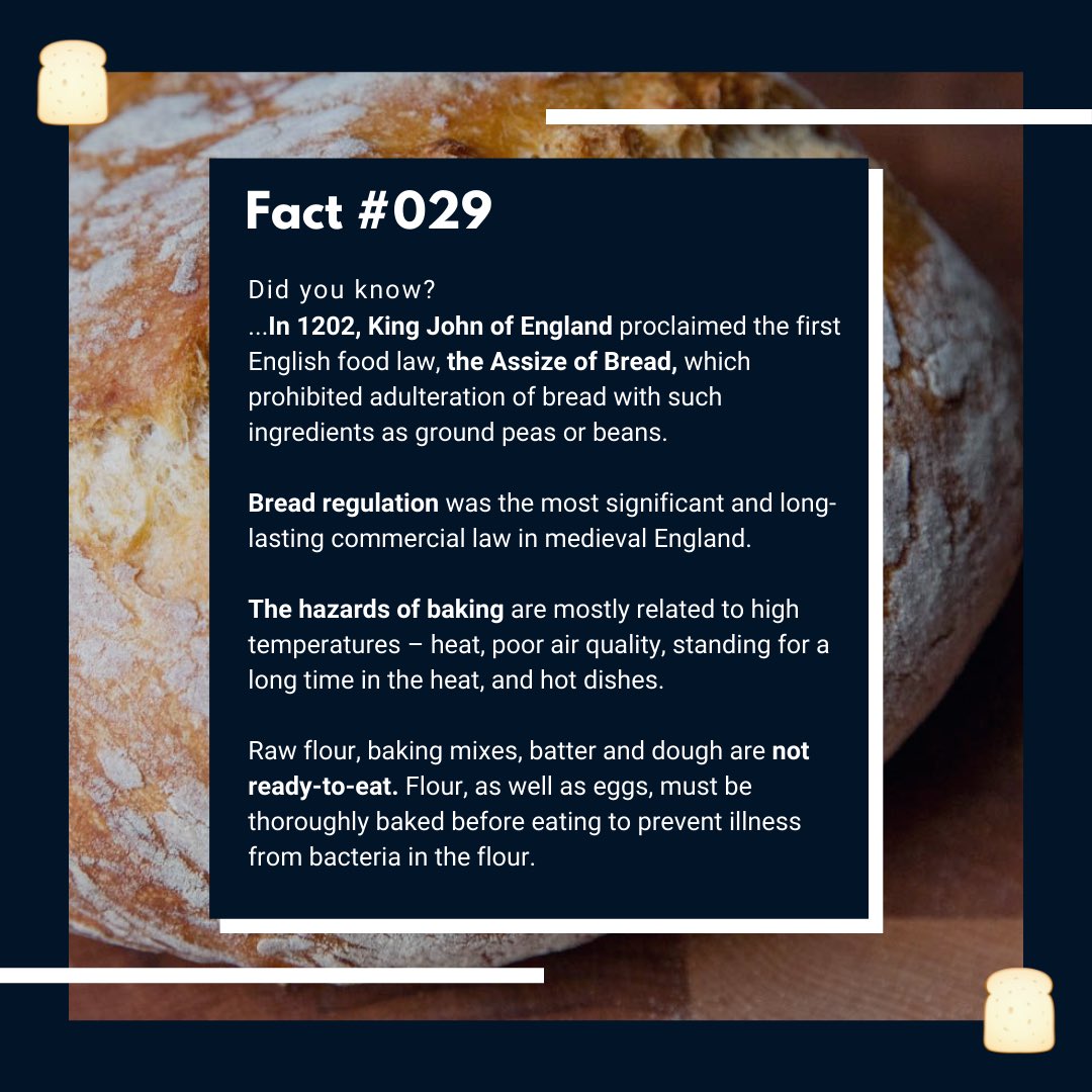 EHCFoodSafety's tweet photo. Want to know what the first English food law was? Look no further! 🍞🥖

#foodsafety #foodfact #bread #englishcourt #breadsafety #bakinglove #bakingfromscratch #bakingvideo #ehco #ehc #legalfood #foodlaw https://t.co/8ltrKkENgt