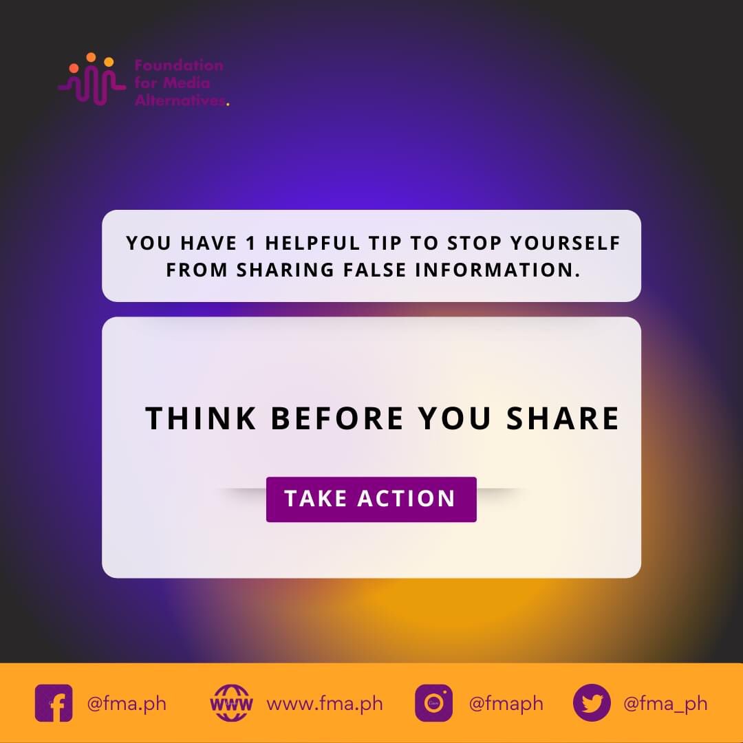 FMA_PH's tweet photo. Donβt just take the clickbait, read the article first (and share it only then)! #FactFirstPh #PHVote #WeDecide
Join our #FactsFirstPH community here ππΌ https://t.co/RffmKAhpuK https://t.co/H0YXrCv3dx
