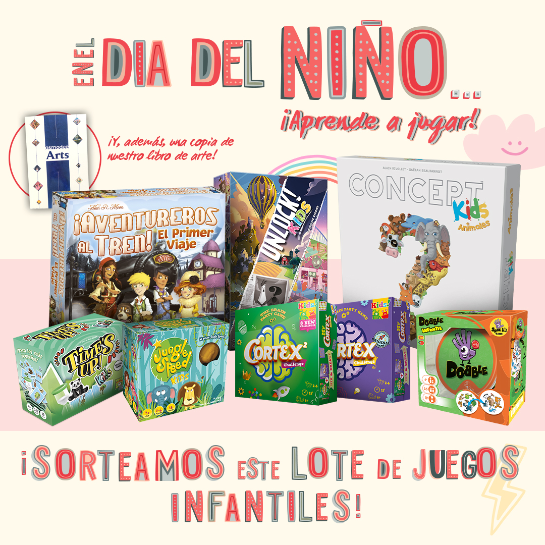 Asmodee_es's tweet photo. ¡NUEVO SORTEO!

Para celebrar que el 26 es el #DiaDelNiño en España, sorteamos este lotazo de juegos: 

Para participar tenéis que:

1⃣ Seguir esta cuenta.
2⃣ RT a esta publicación.
3⃣ Mencionar en los comentarios a ese niño (o niño grande) con el que jugar siempre.

¡Suerte! https://t.co/ABcg4Apw0G
