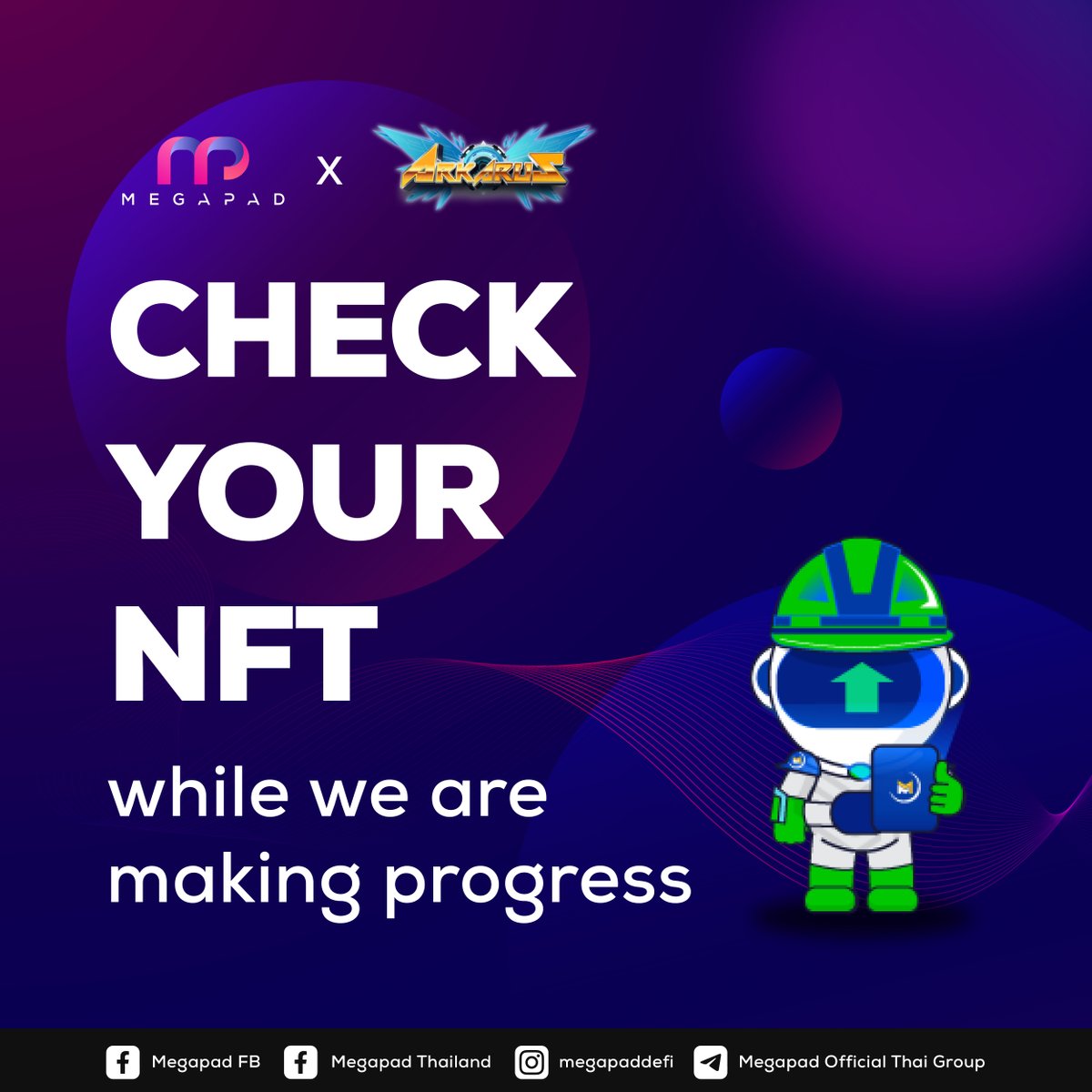 #Arkarus x #Megapad partnership is on the way. We will only snapshot wallets with Moonbase NFT and share to Arkarus team once (Date and time TBC).

facebook.com/MegapadDeFi/po…

 #MEP  #GameFi #NFT