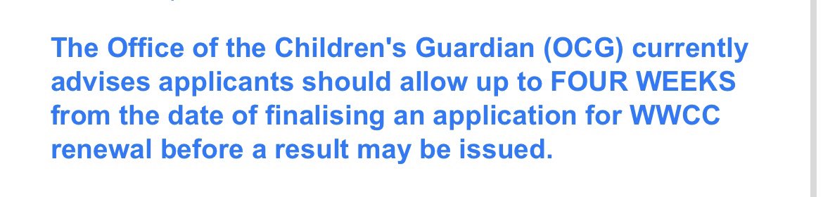 WWCC done ✅ I was worried about how long it was going to take considering info in the email below. It took me longer to line up to get served at Service NSW than get the approved WWCC back! I had it back in 1 hr after it was submitted! 😳
