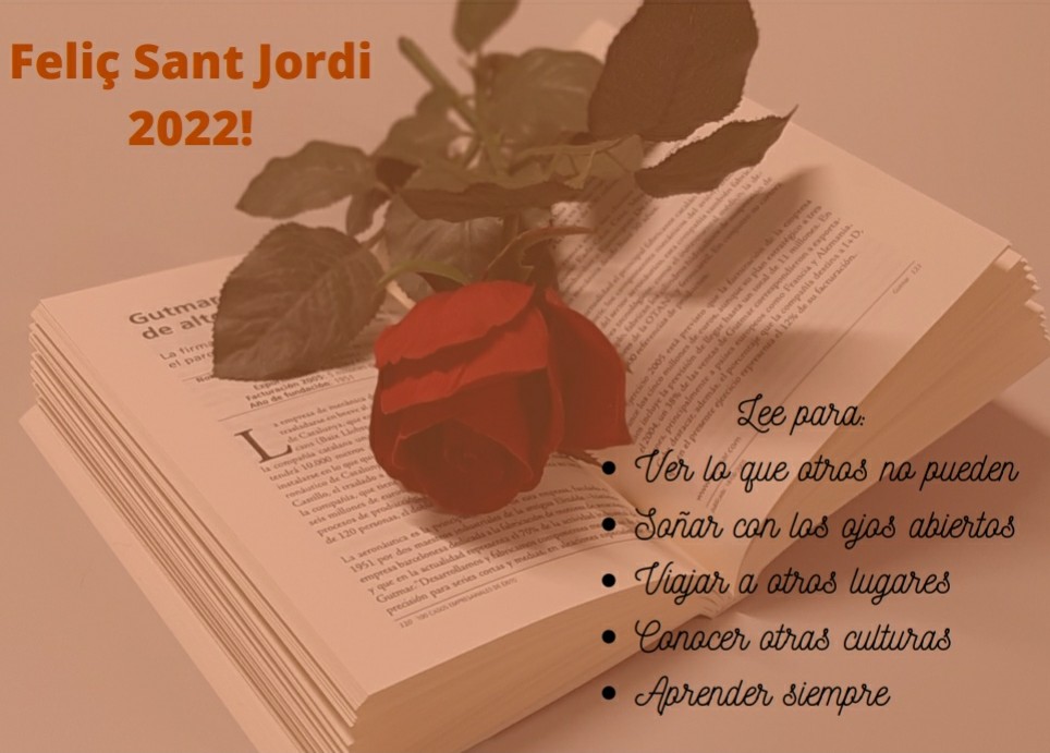 En Sant Jordi ens estimem amb roses i llibres. #SantJordi2022 #Amor #Estimar #Roses #Llibres #Tradicions #Cultura #juntasmarcamosladiferencia
🌹📖