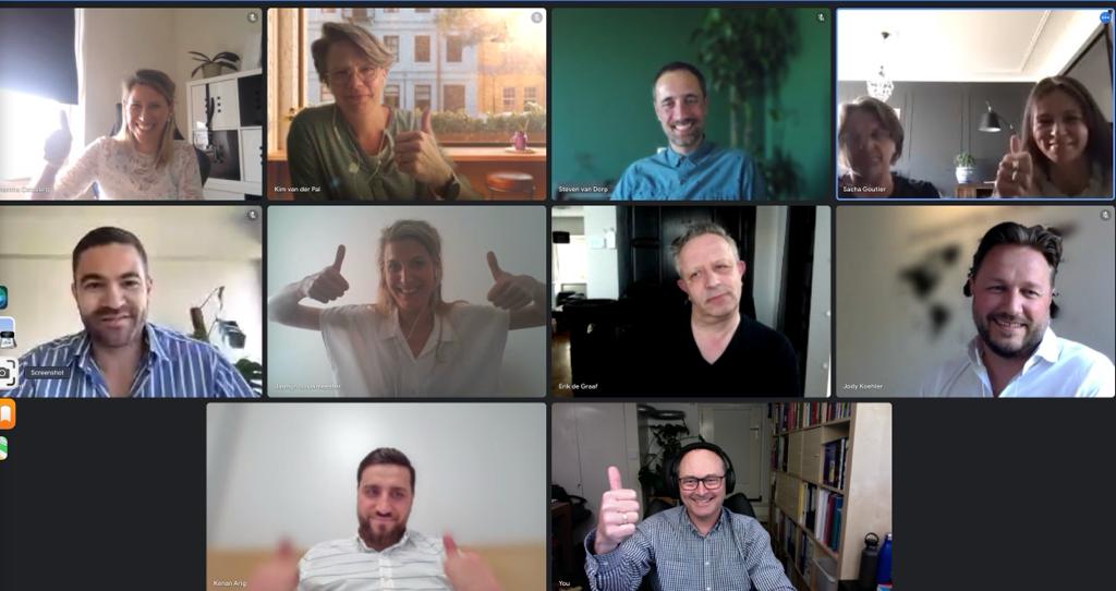WorkzThe's tweet photo. Yesterday, a whole bunch of open and ambitious people at CANDID finished their business English training with THE WORKZ and @ndewalker. Congratulations everyone, and thank you for all your hard work and positive energy! 🧡

#languagelearning #businessenglish #fun #hr #peopleops https://t.co/nTspAUGYfr