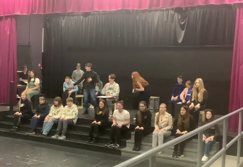 FHSEXPRESSIVE's tweet photo. A really productive day of rehearsals yesterday with our Matilda cast. Extremely proud of them for committing to rehearsals in the Easter Holidays. They're working so hard! 

Show tickets go on sale in June! 🎭🎶 @flinthigh https://t.co/2ssyKssTDx