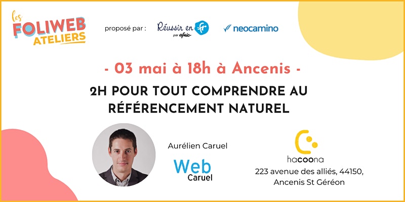 J'ai le plaisir d'organise un atelier sur le référencement naturel, mardi 3 mai en présentiel à Ancenis. Venez nombreux! #seo <a href="/Foliweb/">Les Foliweb</a> #referencement #web 
eventbrite.fr/e/billets-2h-p…