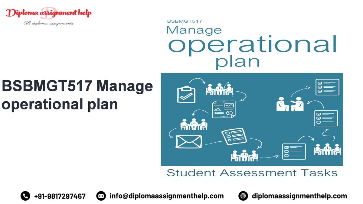 diplomaassign1's tweet image. Get BSBMGT517 Manage Operational Plan assignment help from Diploma Assignment Help at an affordable price with 100% plagiarism-free.We ensure that the assignment is completed on time.
#assignmenthelp #diplomaassignmenthelp #BSBMGT517 #BSBMGT517manageoperationalplan
