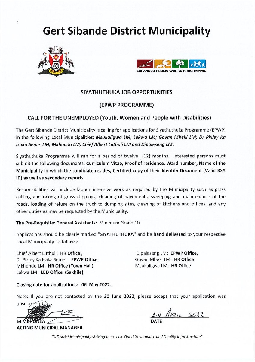 GOVAN MBEKI MUNICIPALITY tweet media