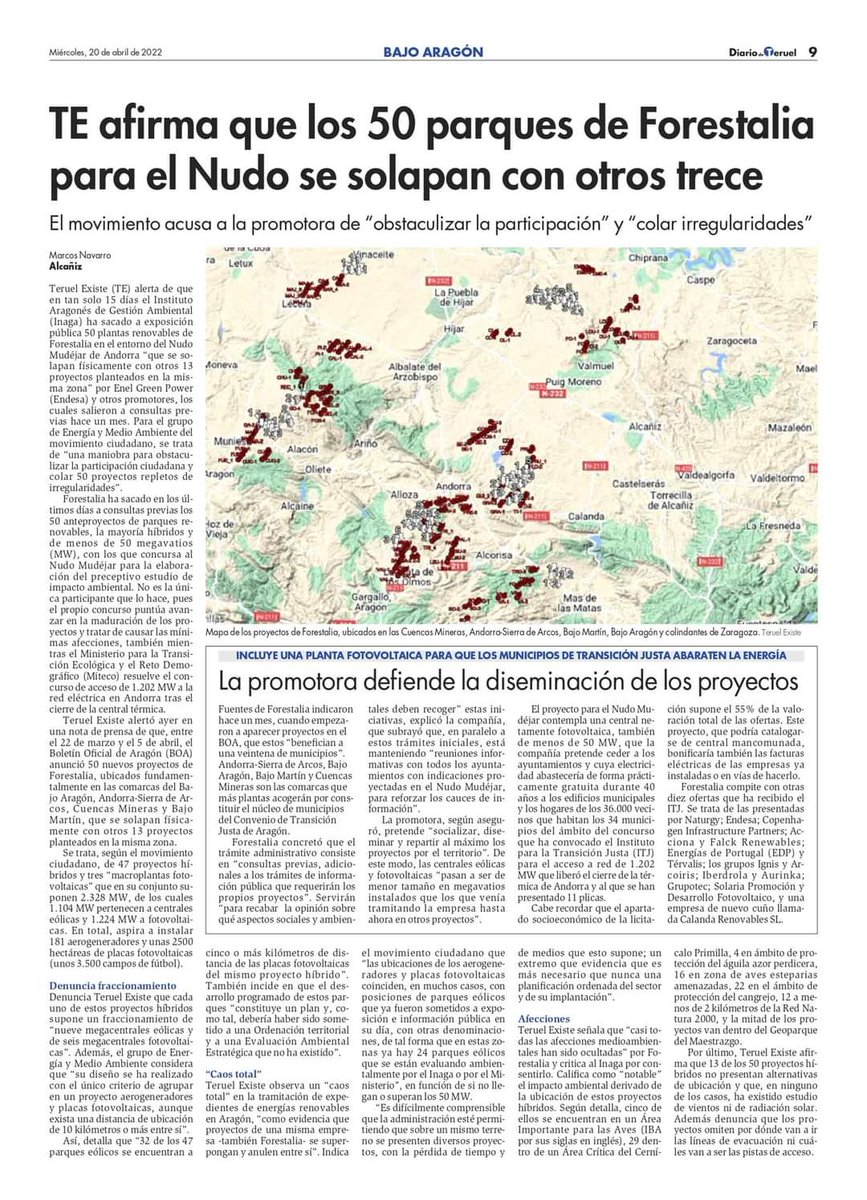 Plataforma a favor de los paisajes de Teruel tweet media