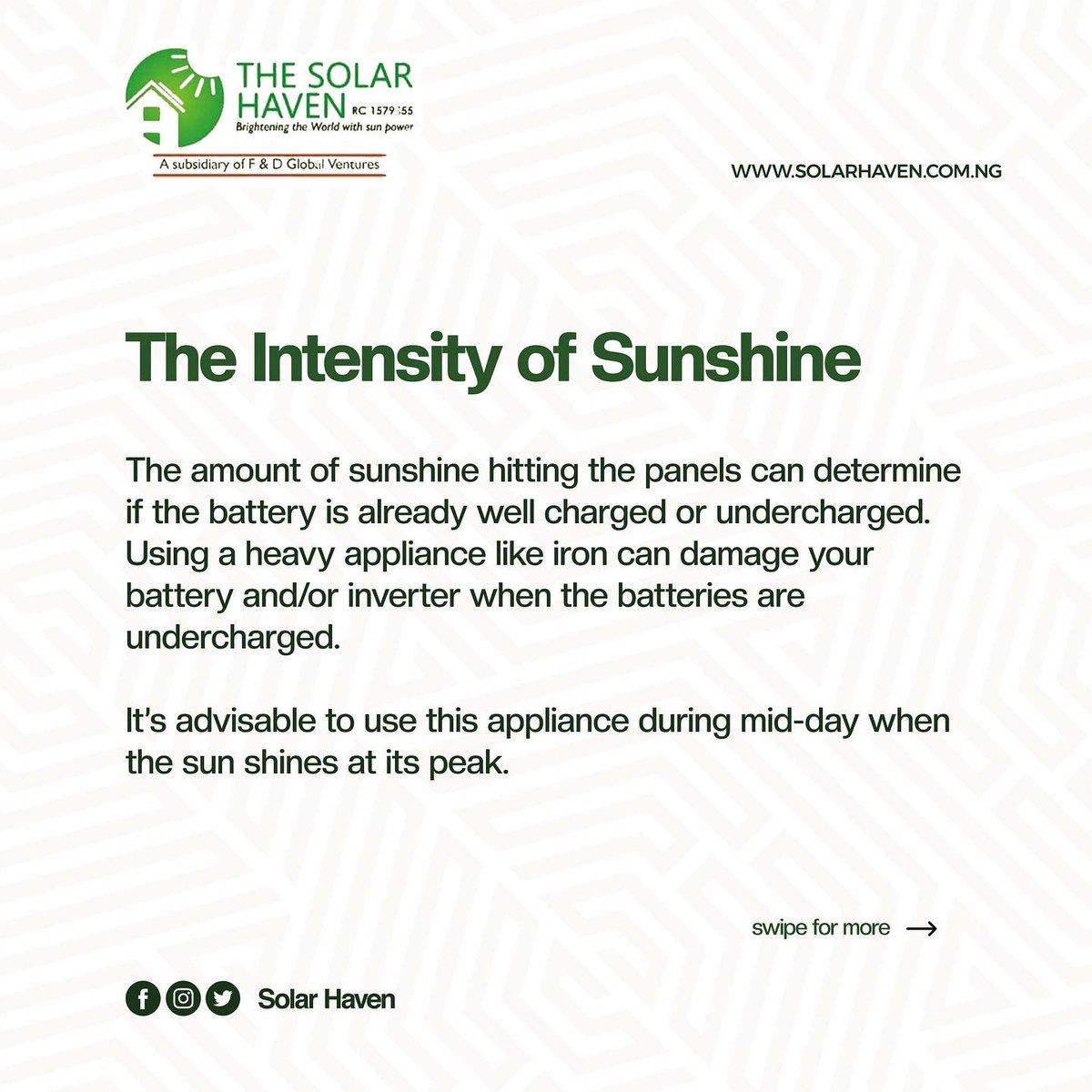 TheSolarHaven's tweet photo. Yes …Yes…Yes 👍 
In Our Quest to Bring User Satisfaction To our Clients Solar System , We Introduce an Energy Efficient Pressing Iron , Normally Iron are one of the Energy Draining Appliances on Solar Systems and They are Usually not Advisable to use .
#lekki #obinna https://t.co/mp0bcyQm3A