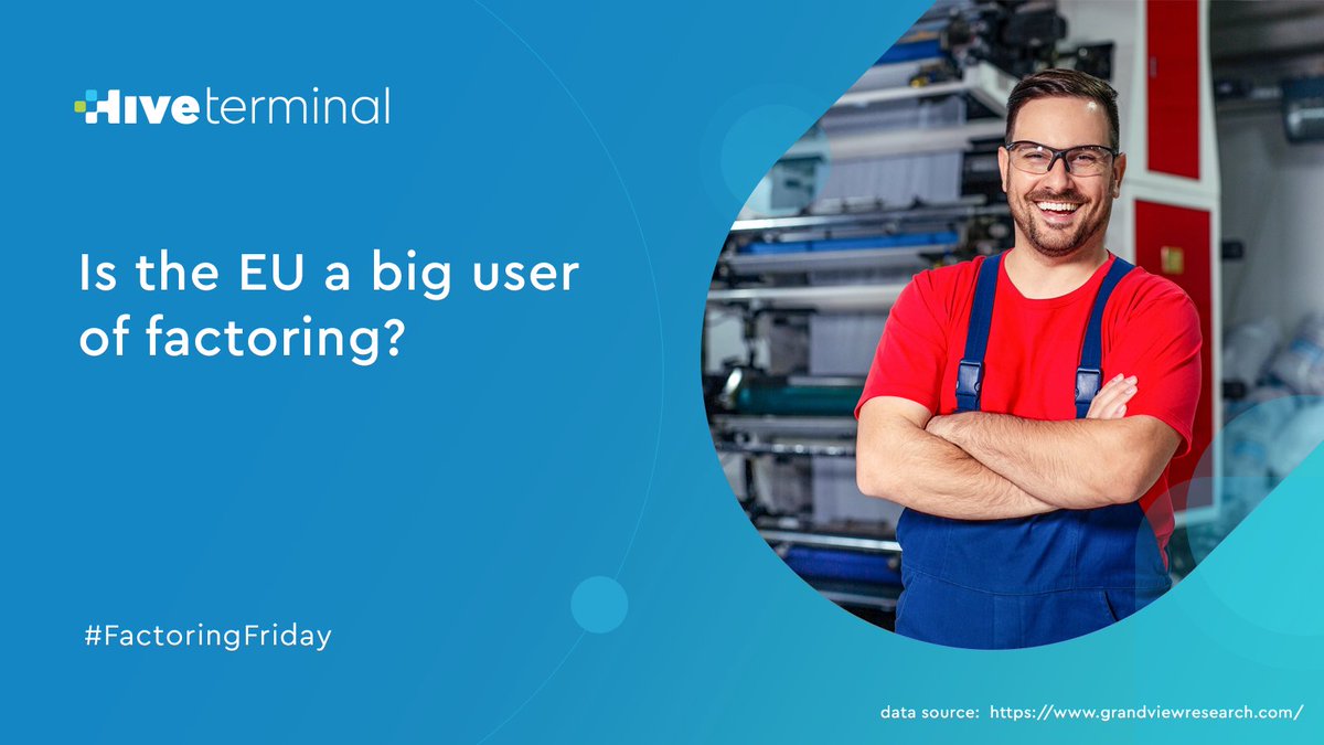 Globally in 2020, the EU accounted for the majority share of factoring at nearly 60% 🤯

This is why Hiveterminal is focused on the EU market as there is such huge opportunity.

Which countries in the EU do you think account for the largest share of factoring❓

#smartBusiness 🧠
