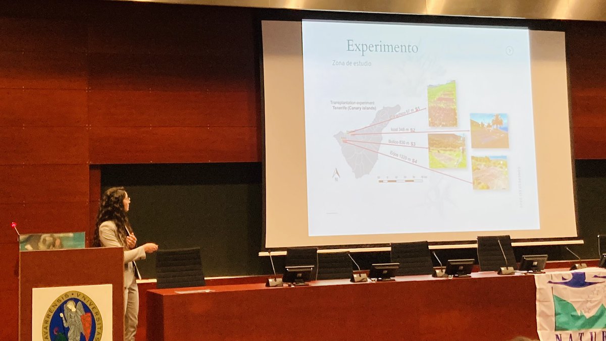 At #EEI2022 @GEIB_invasoras in Pamplona presenting our latest results on carbon storage by Opuntia spp. and fitness and survival of Ulex europaeus in Tenerife @CienciaULL