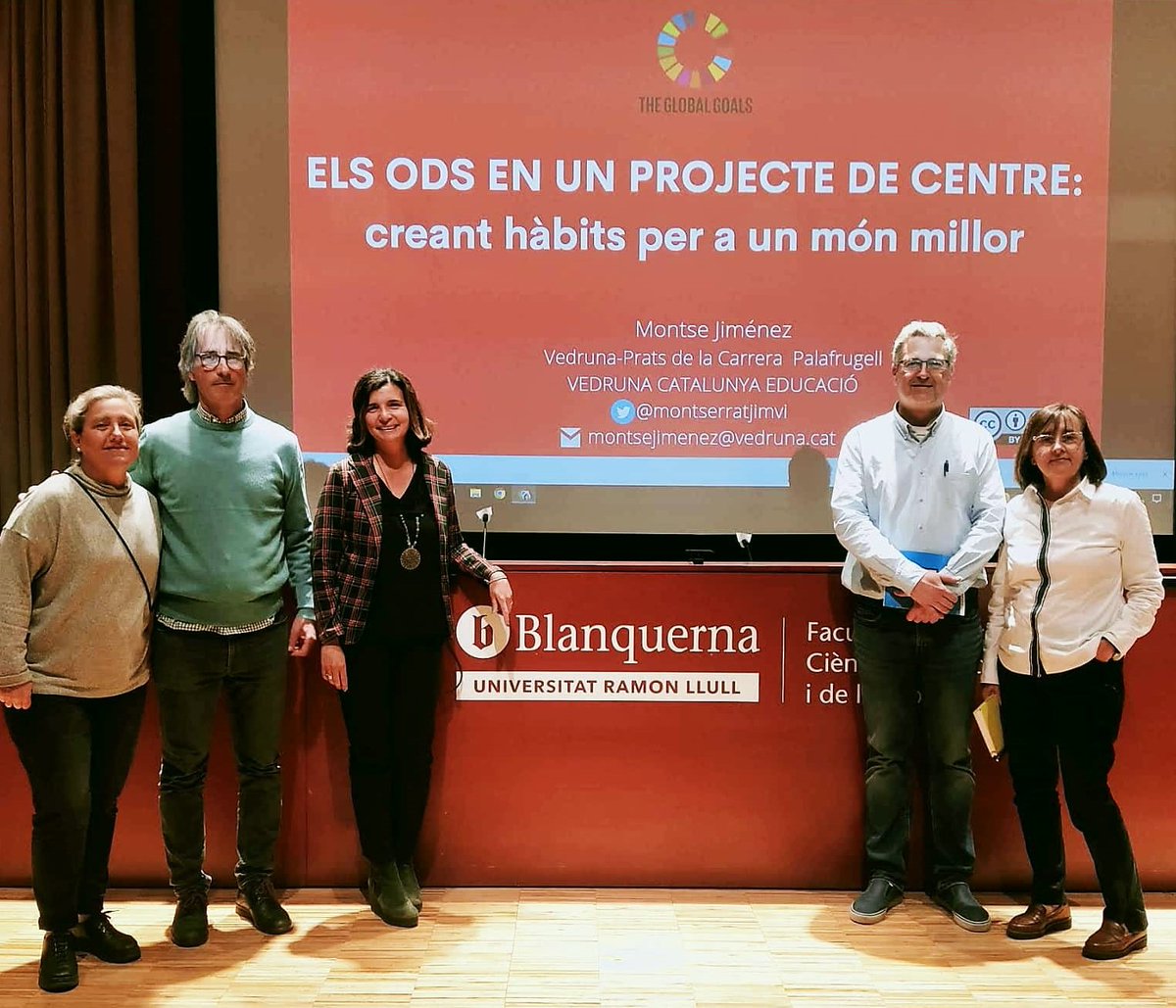 Compartint el nostre Projecte #ODSVedruna amb els estudiants de magisteri de Blanquerna - URL.
